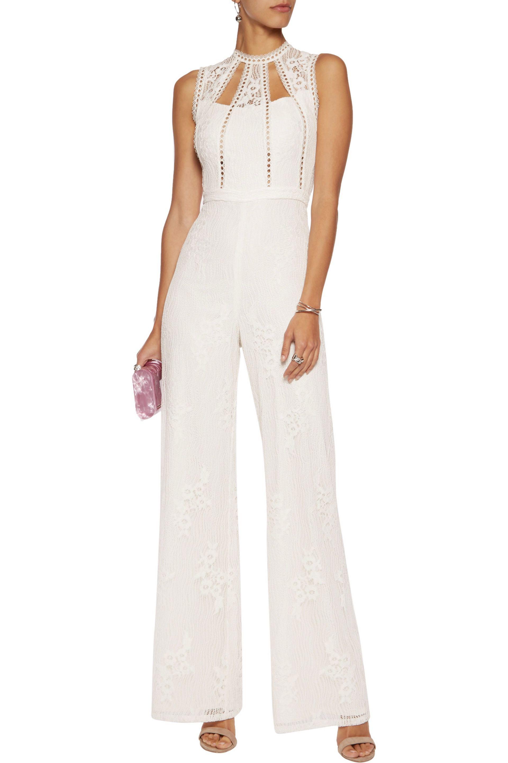 alexis white lace jumpsuit