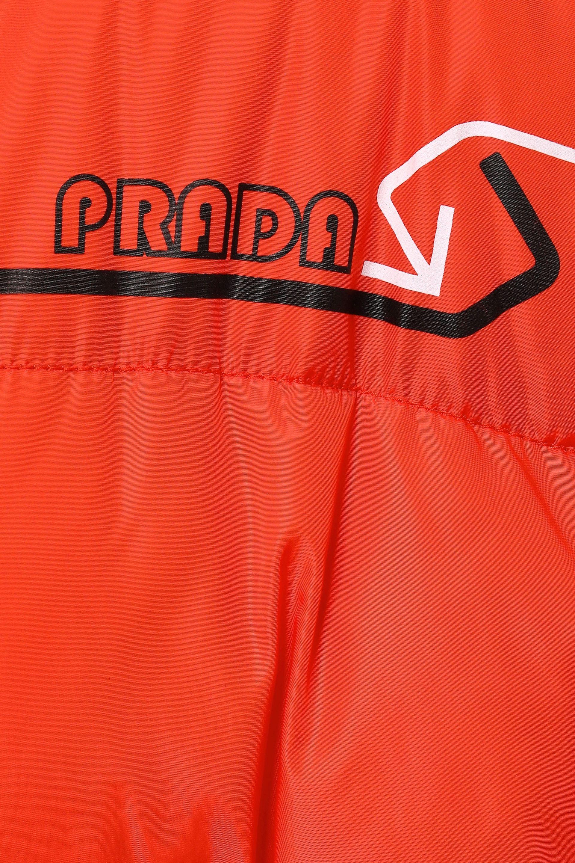 orange prada puffer jacket