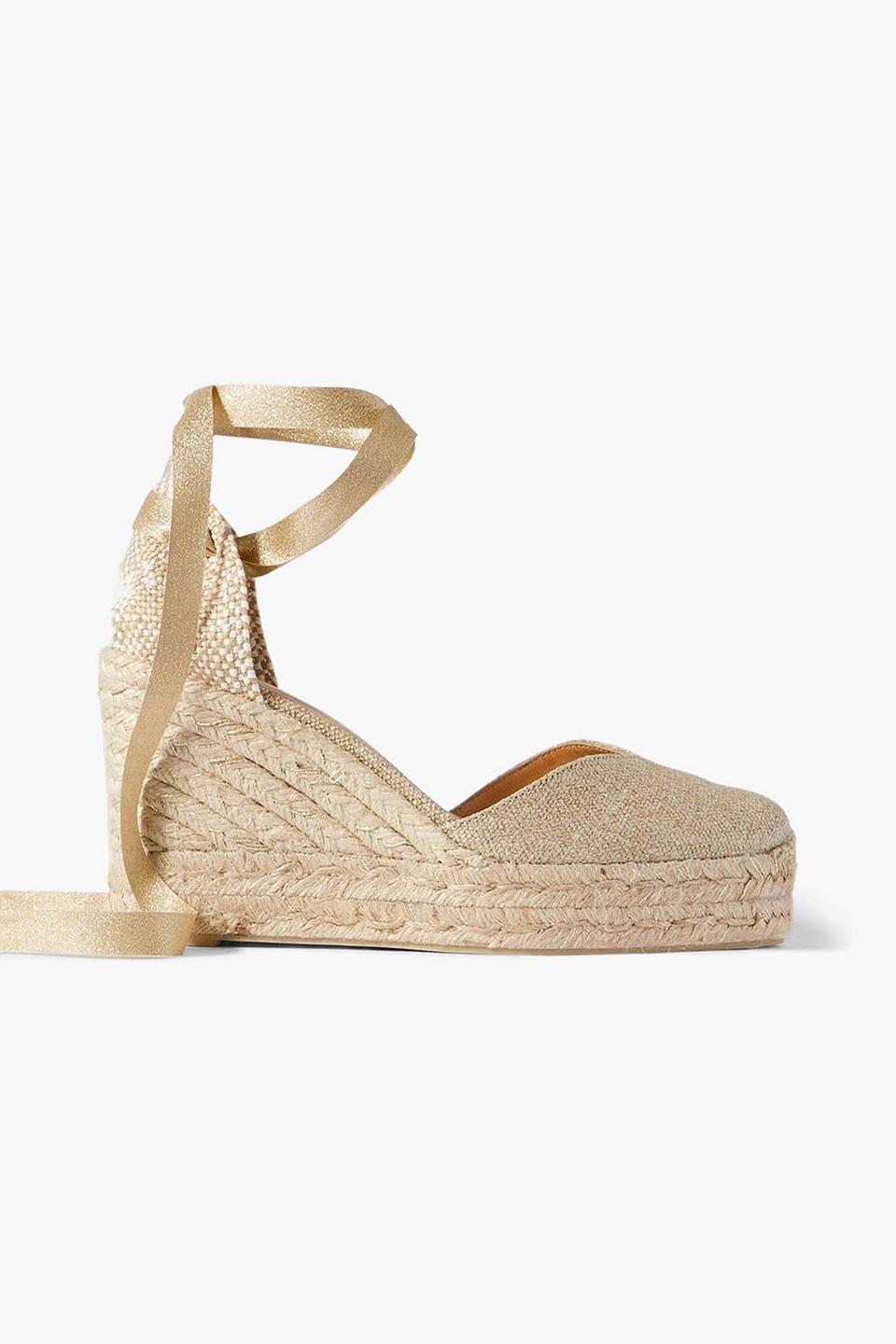 CASTAÑER + NET SUSTAIN Carina 80 canvas wedge espadrilles
