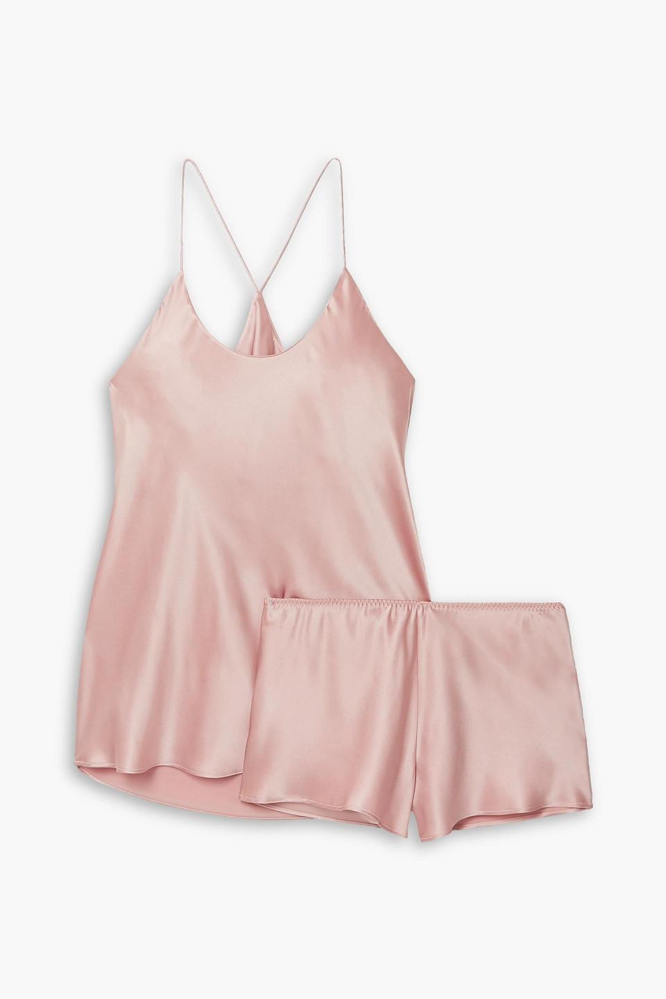 Olivia Von Halle Bella Silk satin Pajama Set in Pink Lyst UK