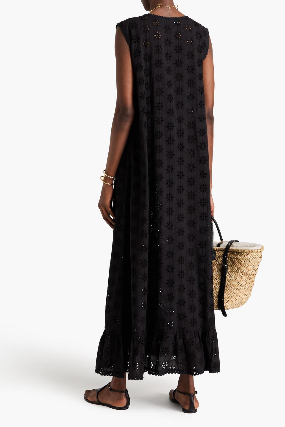 【MELISSA ODABASH】broderie anglaise cotton kaftan Melissa Odabash Hailey Broderie Anglaise White Maxi Kaftan