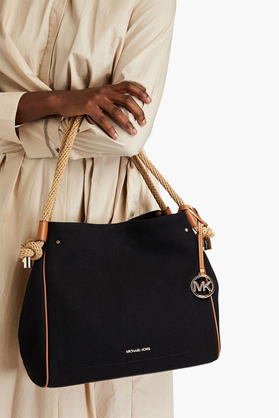 MICHAEL Michael Kors Cotton-canvas Tote in Black | Lyst UK