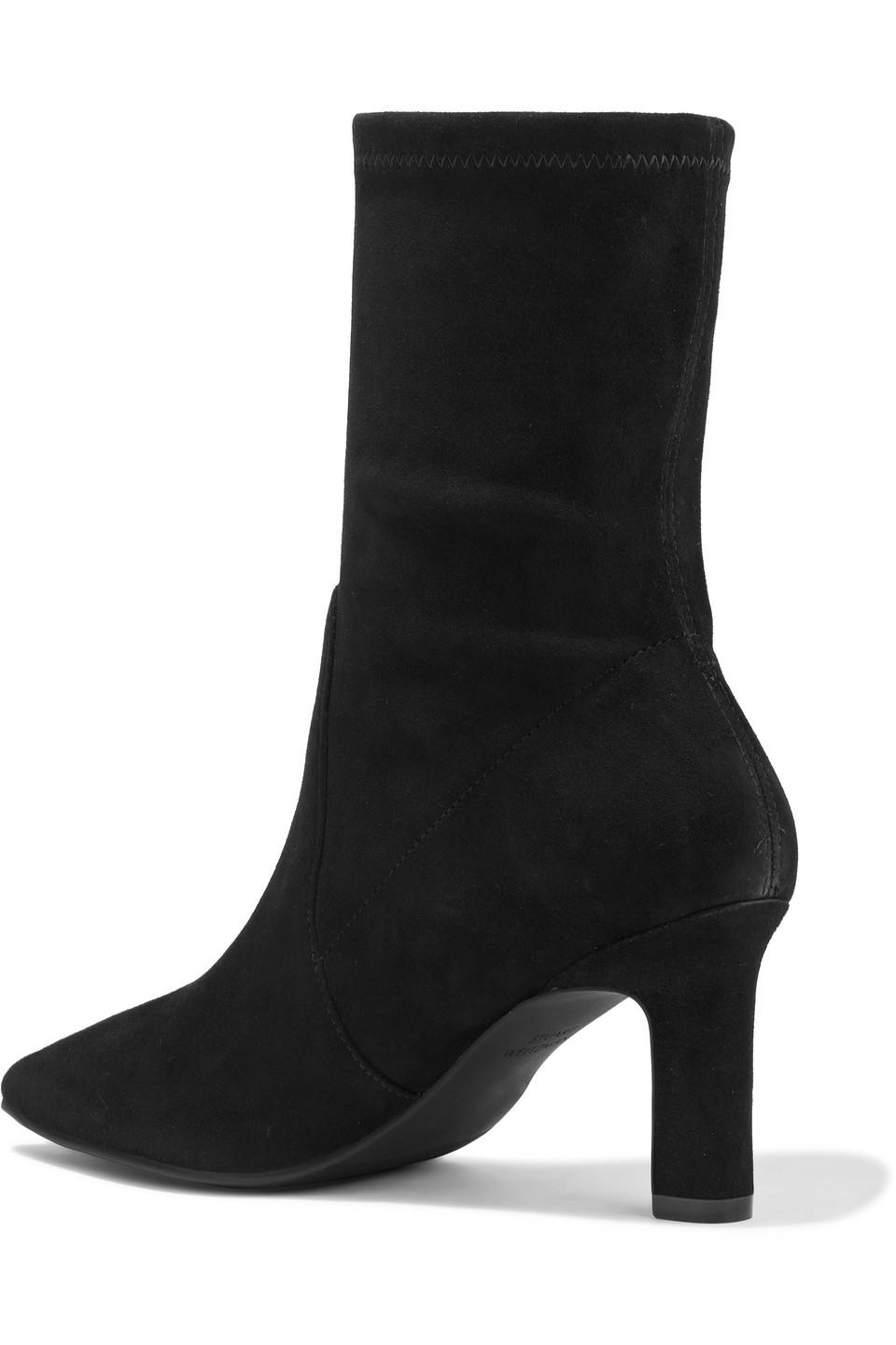 Stuart weitzman black 2025 suede booties