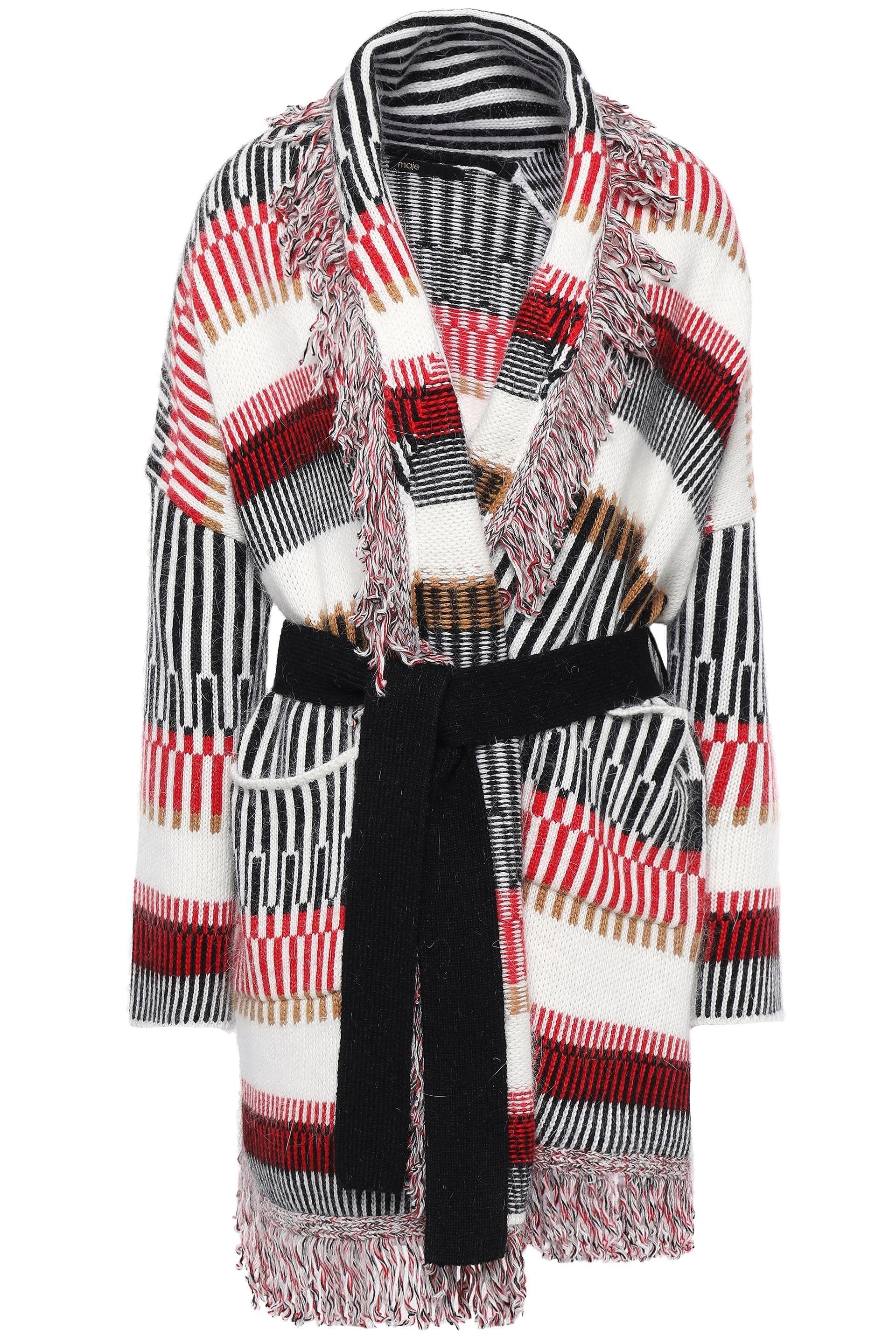 multicolor fringe cardigan
