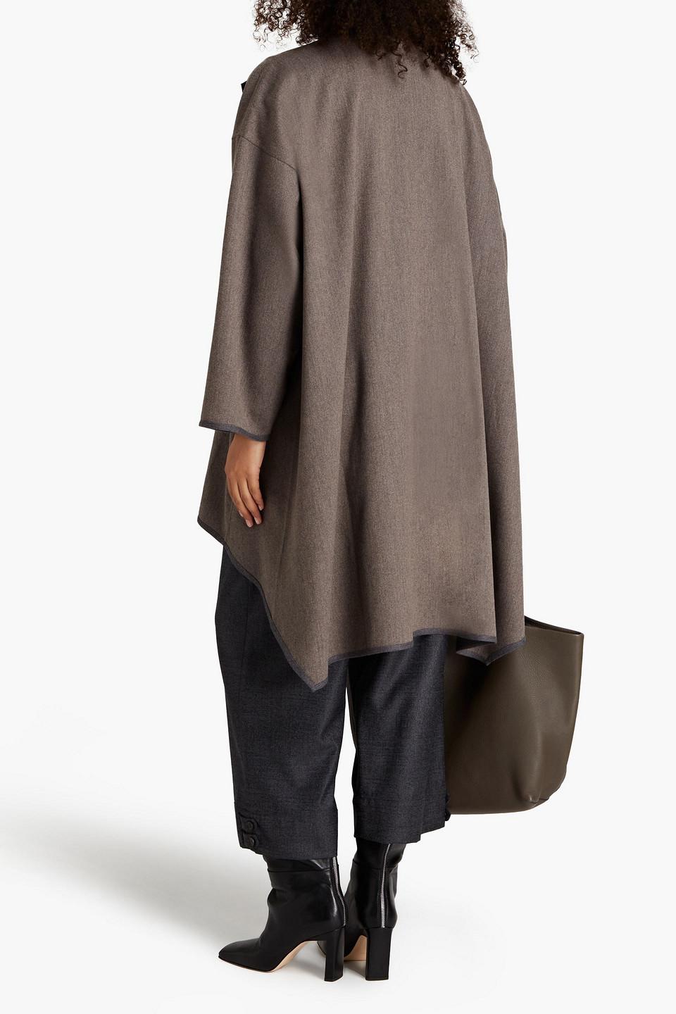Eskandar Two-tone Wool And Cashmere-blend Twill Coat in Gray | Lyst