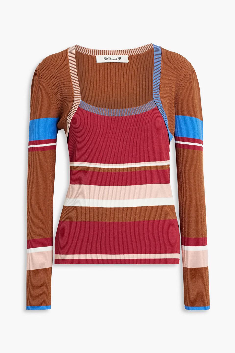 Diane von furstenberg striped clearance sweater