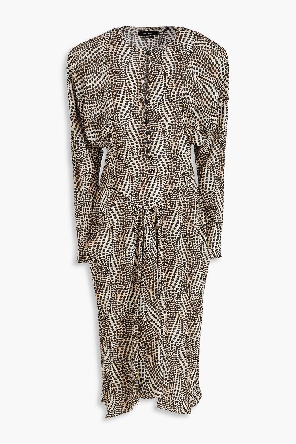 【関税&送料込】Isabel Marant Printed Stretch Crepe Milendi ISABEL MARANT Kiledia printed cotton and silk-blend crepe