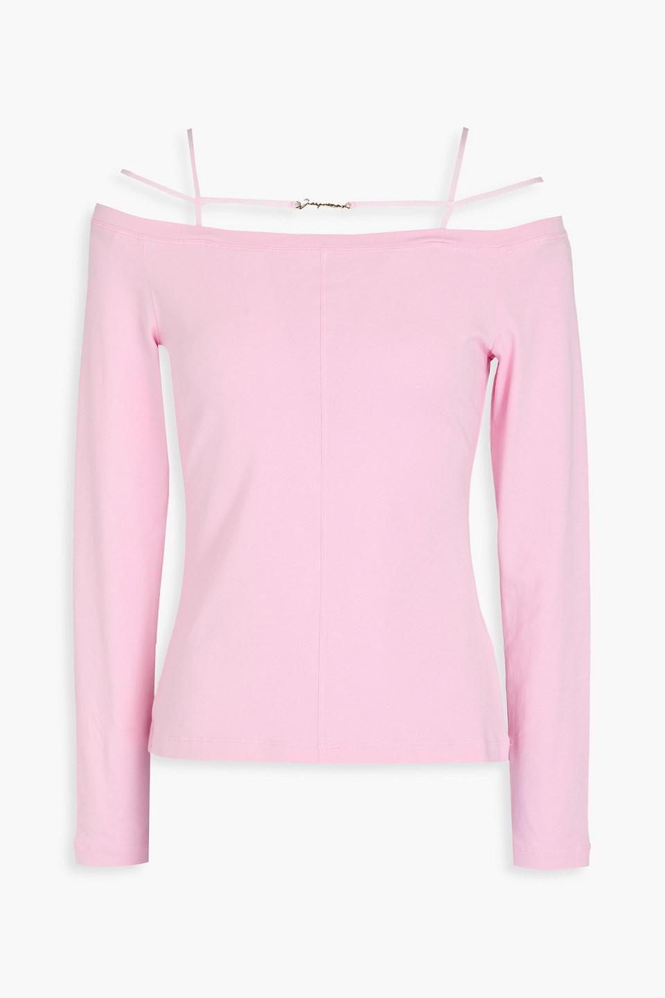 Jacquemus Sierra Off-The-Shoulder Stretch Cotton-Jersey Top in