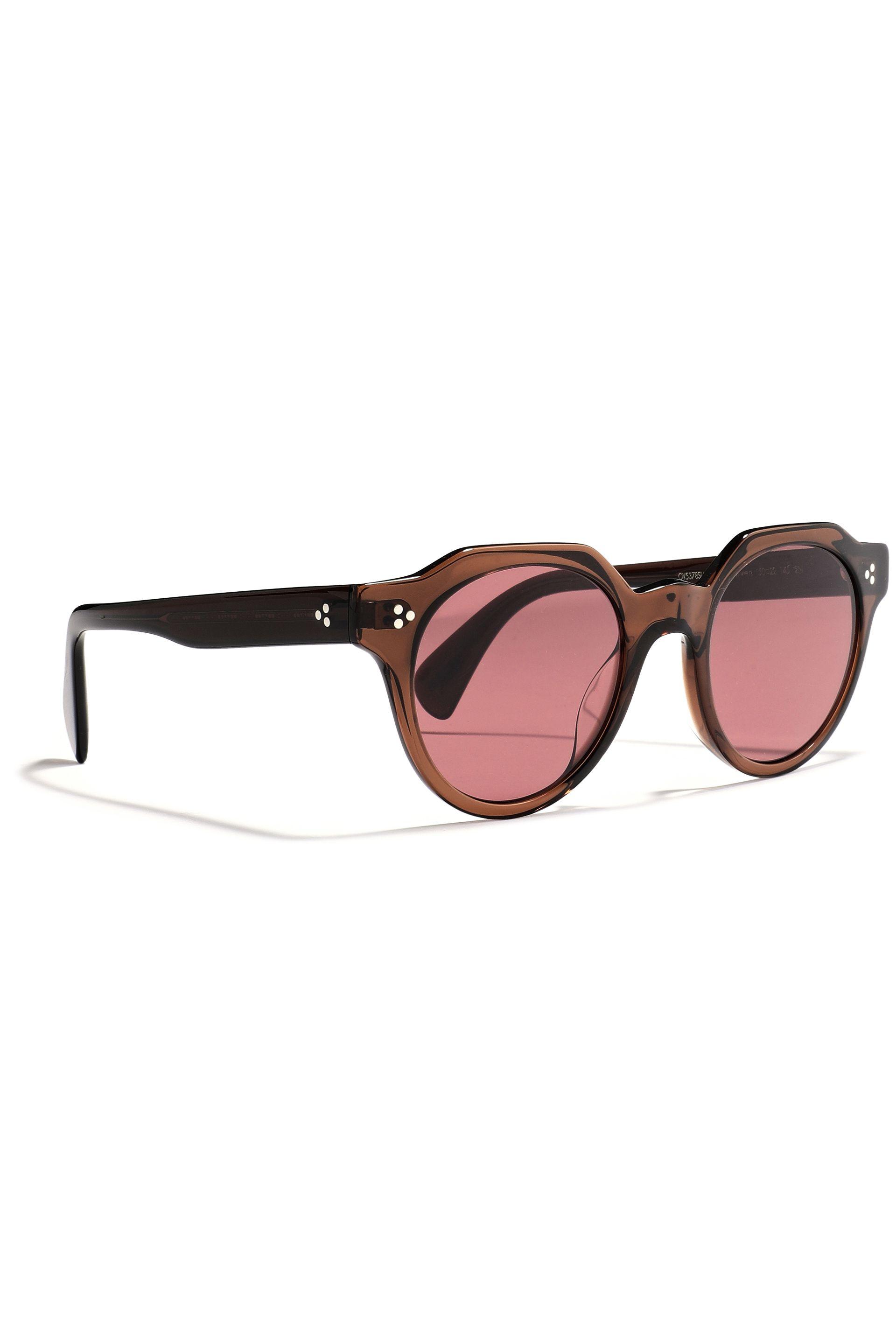 Oliver Peoples Irven Roundframe Acetate Sunglasses Light Brown Lyst