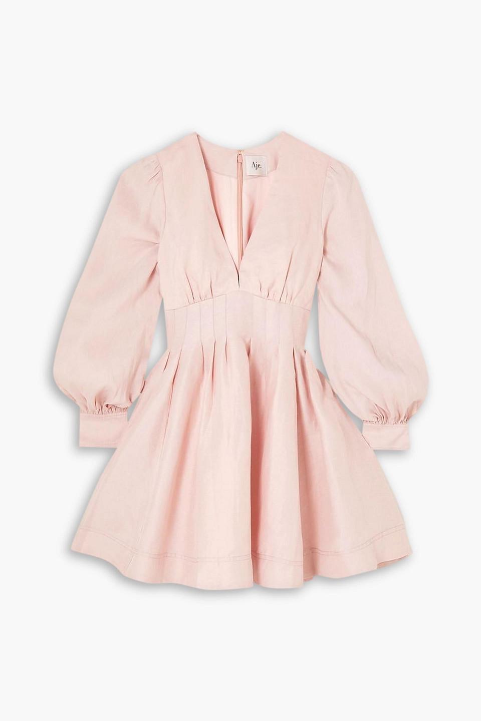 aje pavillon pleat mini dress Aje + Elsie Pleat Mini Dress