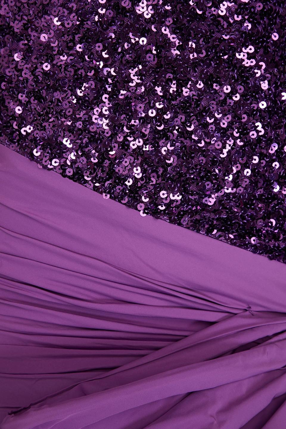 rotate purple sequin dress ROTATE BIRGER CHRISTENSEN logo-embellished Sequin Minidress | Purple