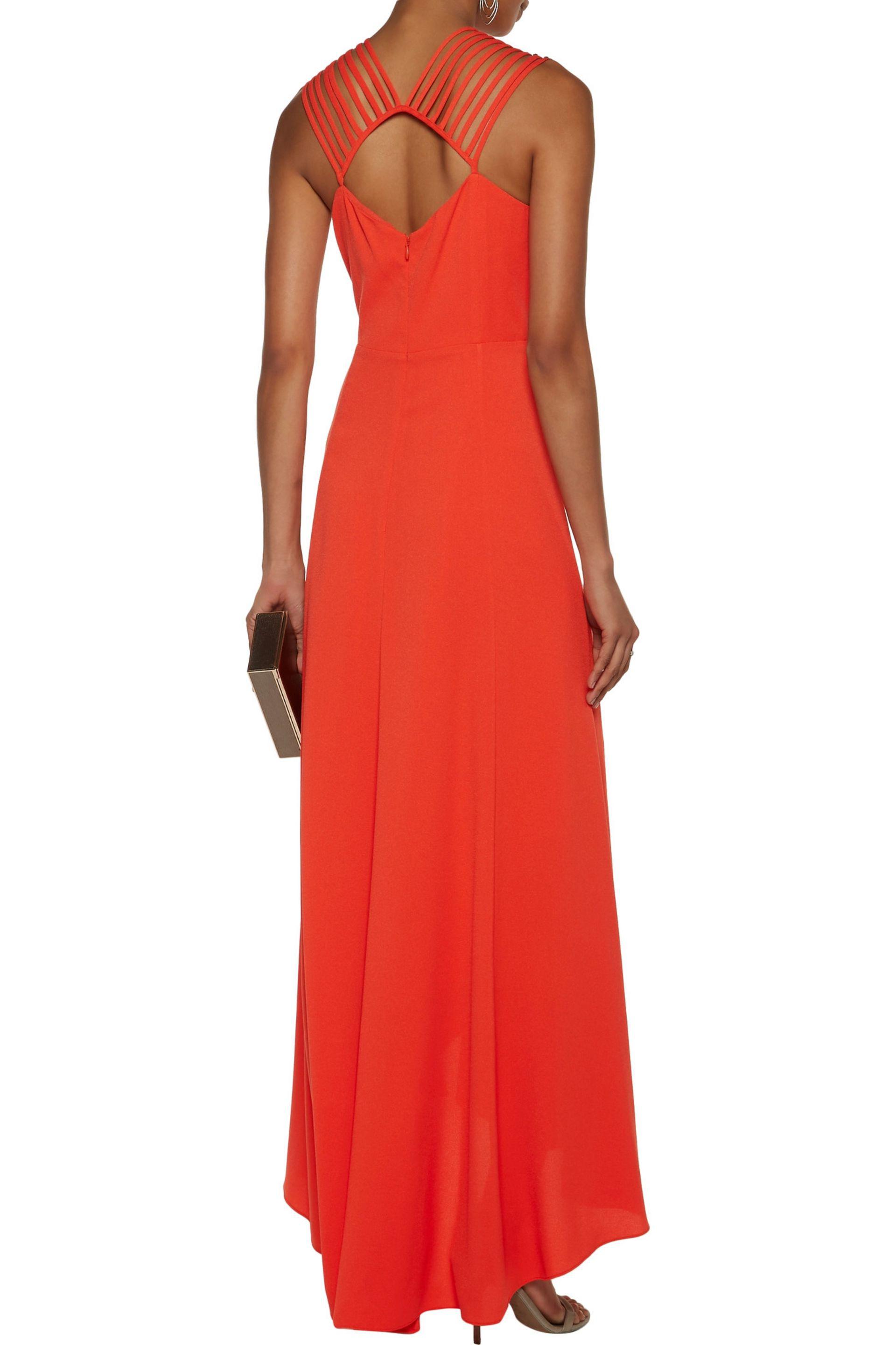 Lyst - Halston heritage Asymmetric Embellished Crepe Gown Bright ... Halston Heritage | Asymmetric Embellished Crepe Gown Bright Orange | Lyst. View Fullscreen