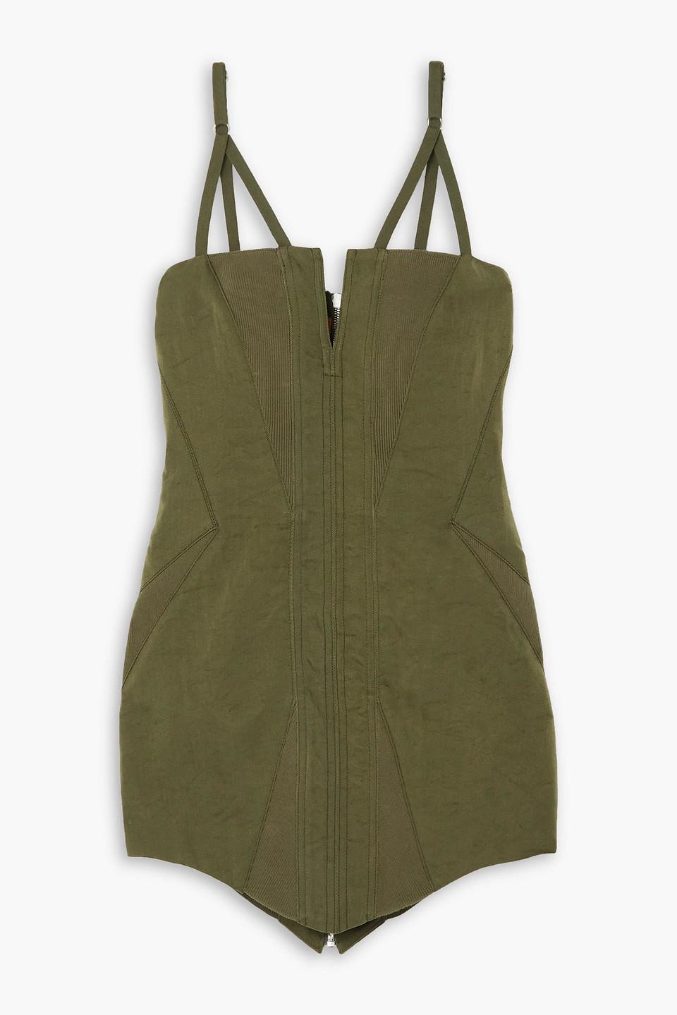 green emerald velvet dress Dion Lee Pleated Dress Sz 10 – The Luxe Base