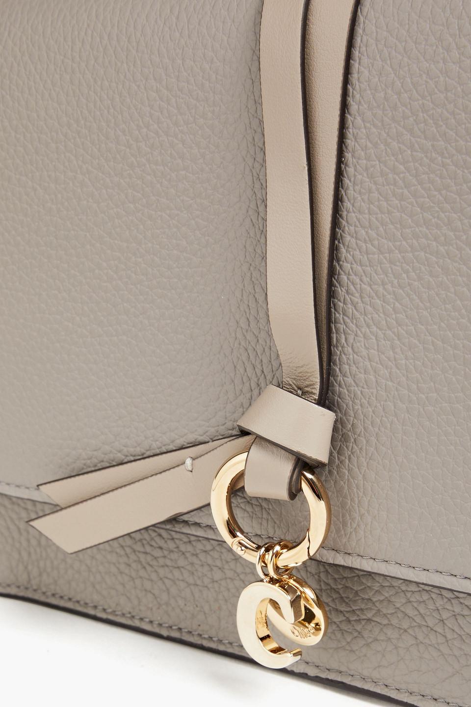 【CHLOE】ALPHABET SHOULDER BAG Chloé Alphabet Pebbled-leather Shoulder Bag in White | Lyst