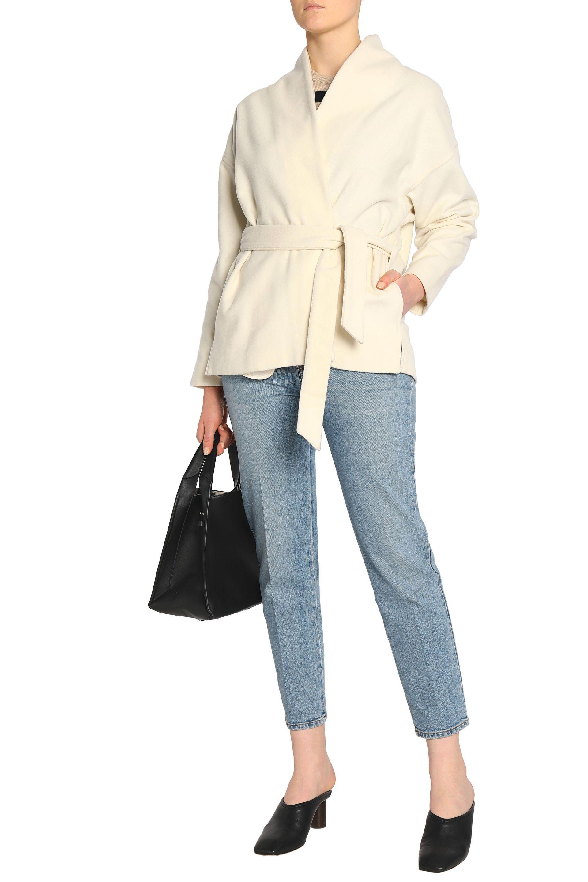 cream wrap jacket