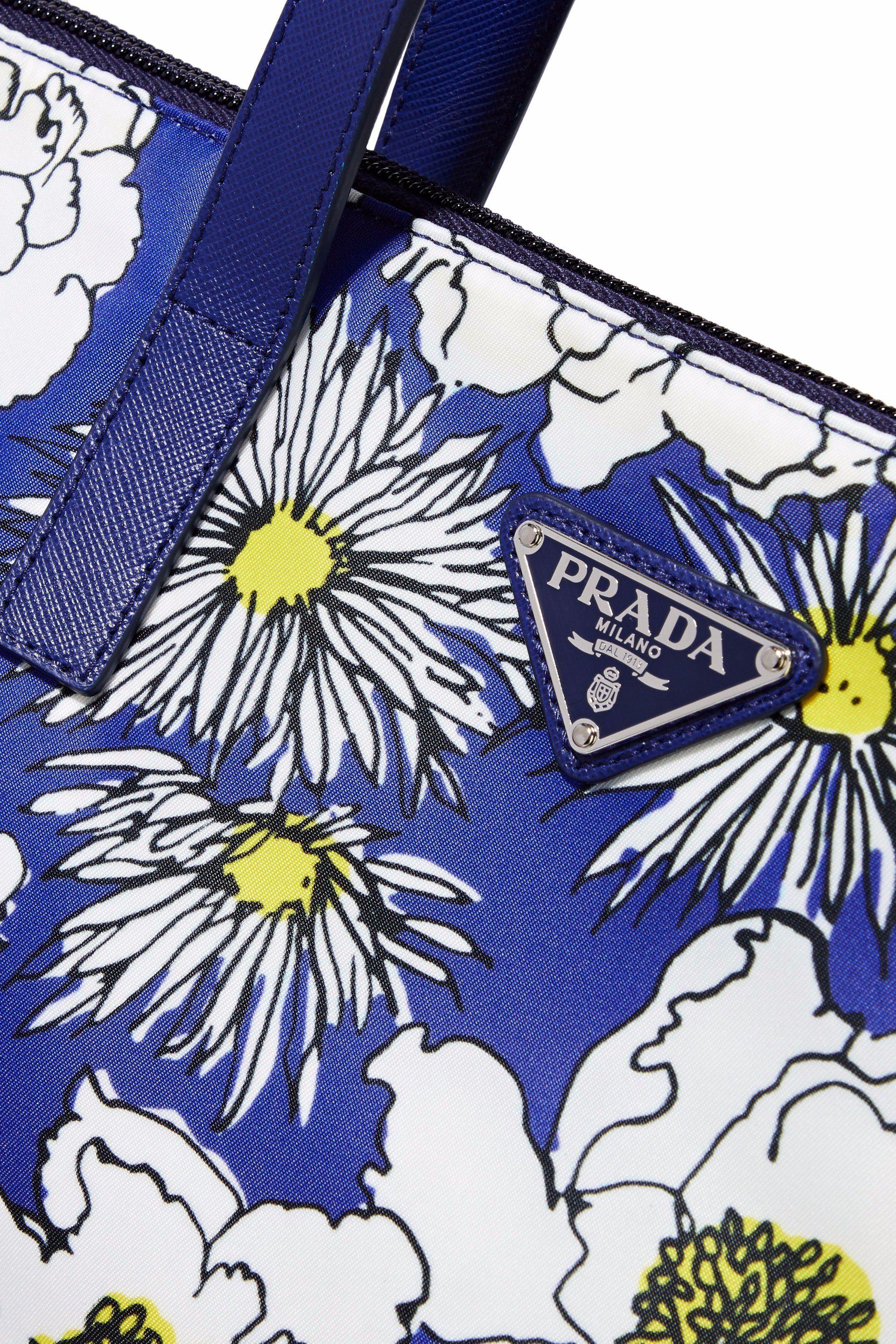 prada donna floral print shoulder bag