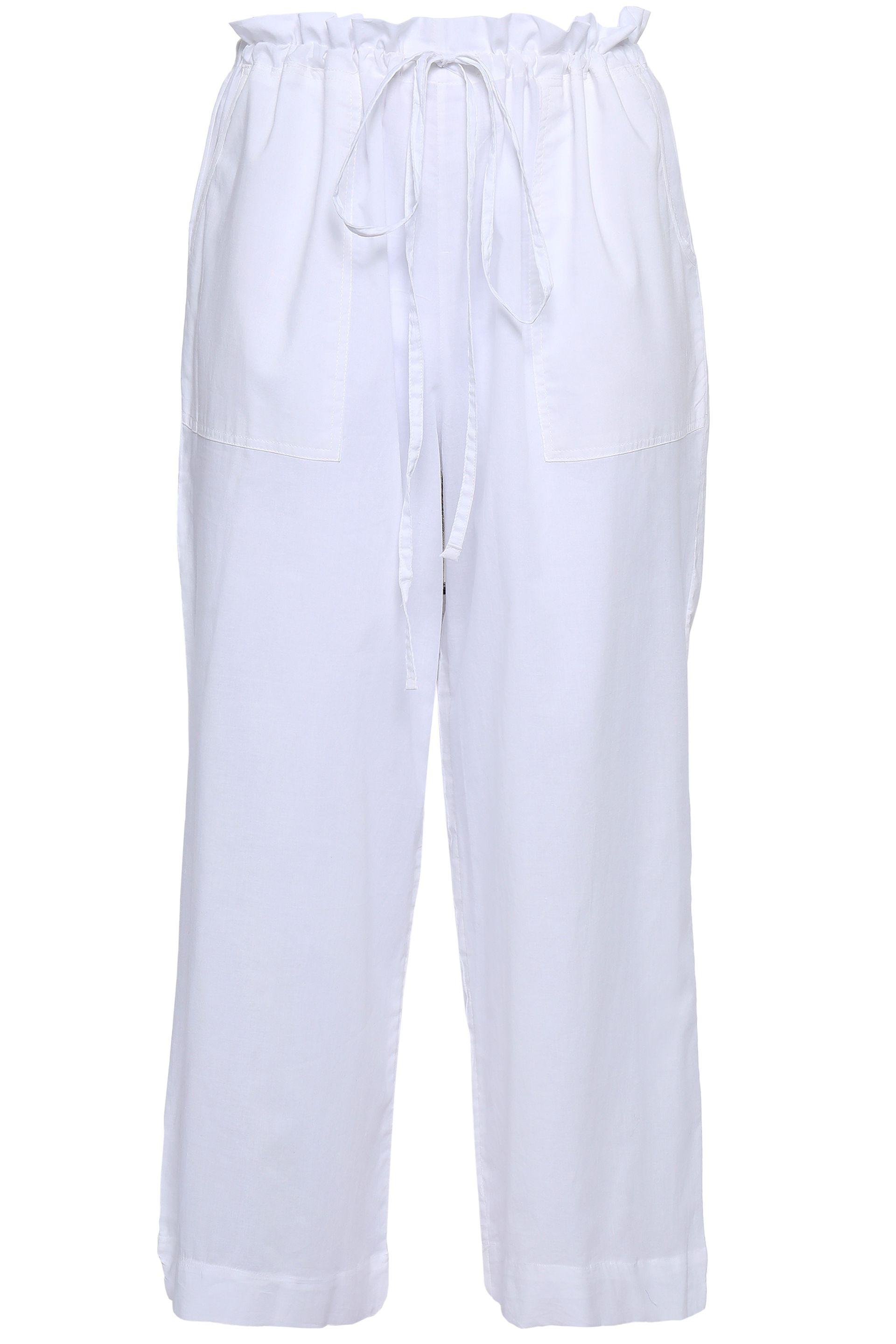 Commando Cropped Cotton Pajama Pants White - Lyst
