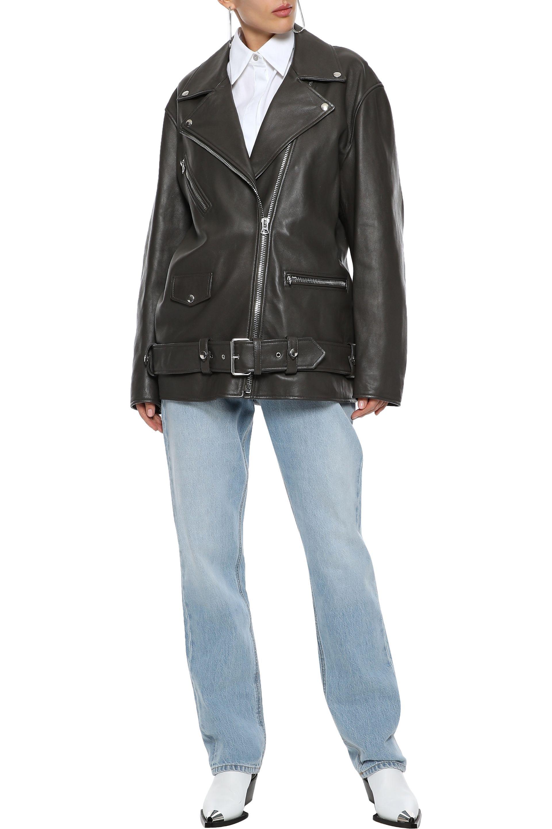 acne myrtle leather jacket