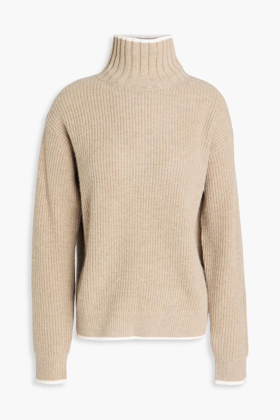 Sandro Wool And Cashmere-Blend Turtleneck Sweater in Natural Lyst UK