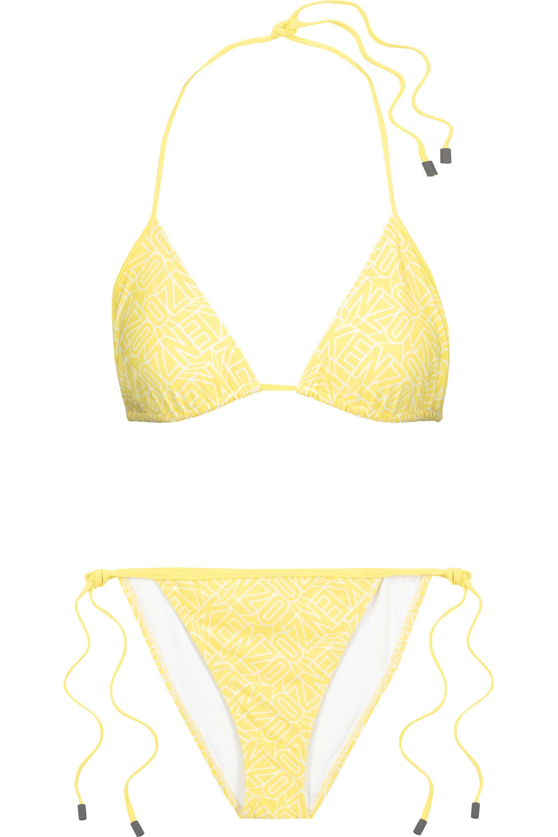 pale yellow bikini top