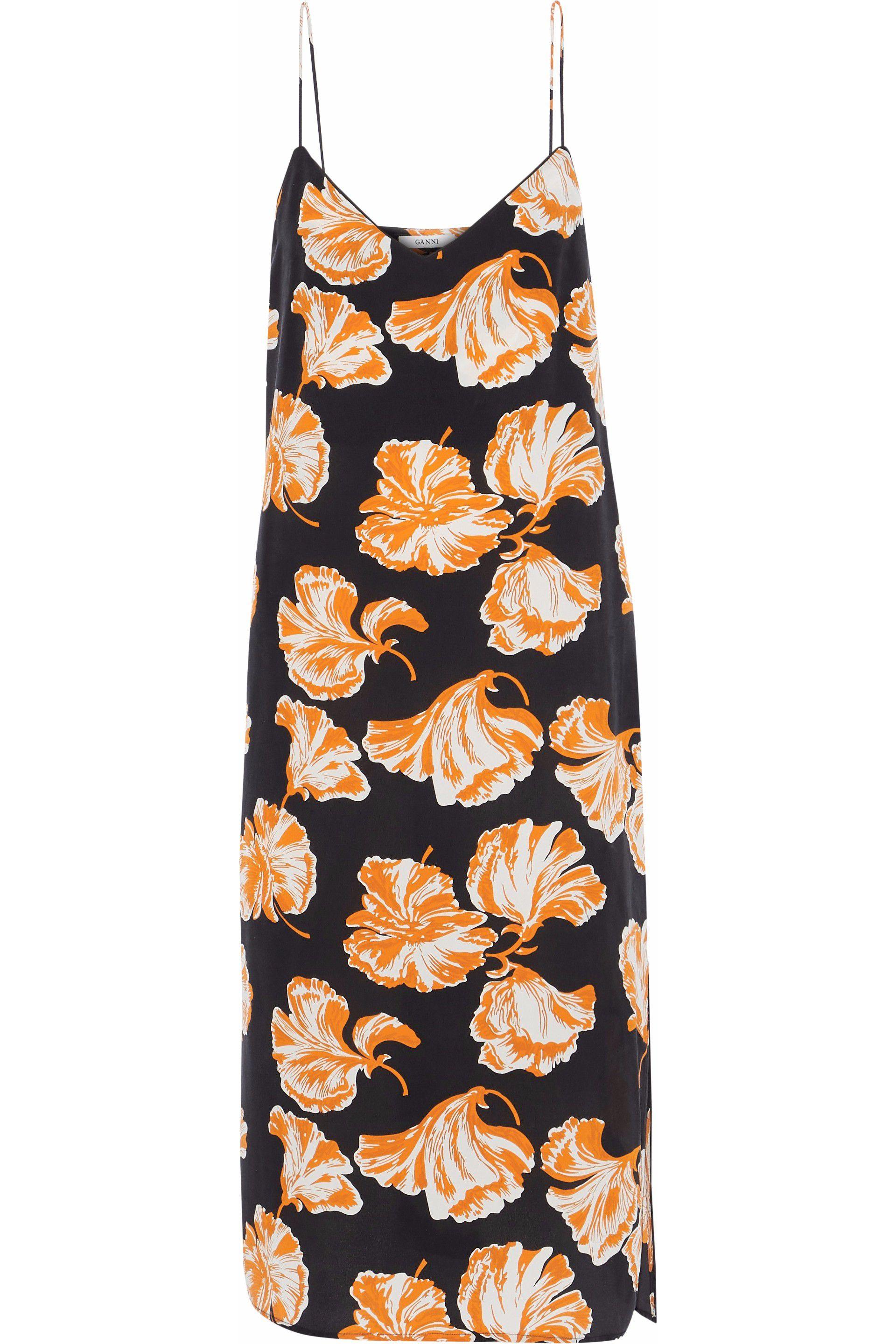 ganni geroux silk wrap dress