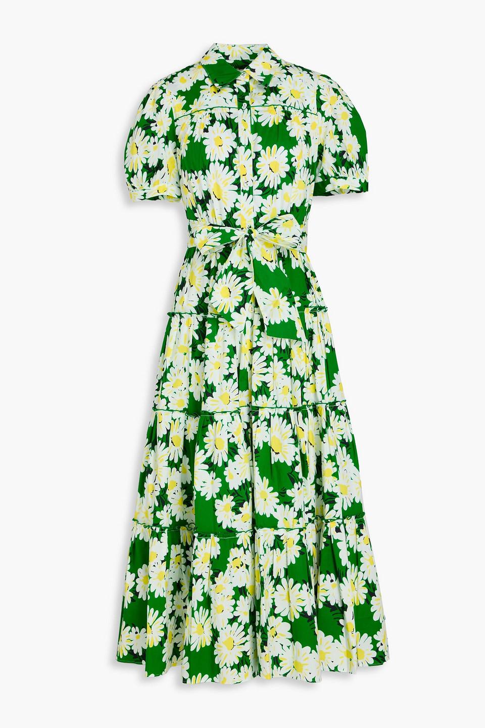 [ DIANE von FURSTENBERG ] プリントコットンミディドレス DIANE VON FURSTENBERG Lindy printed cotton-blend poplin midi