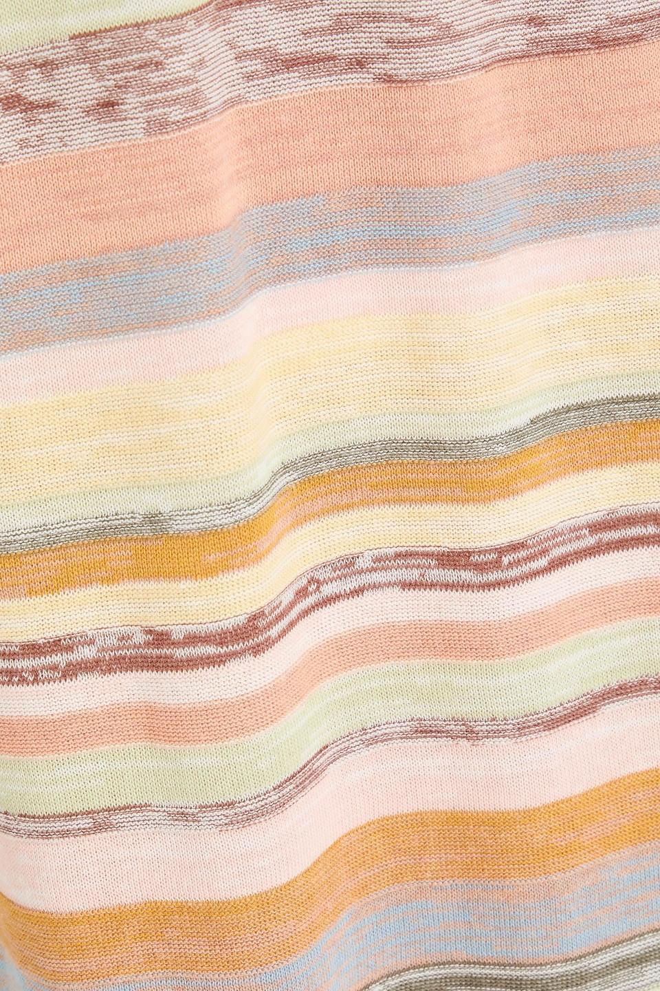 Zimmermann Striped Knitted Midi Dress in Natural | Lyst