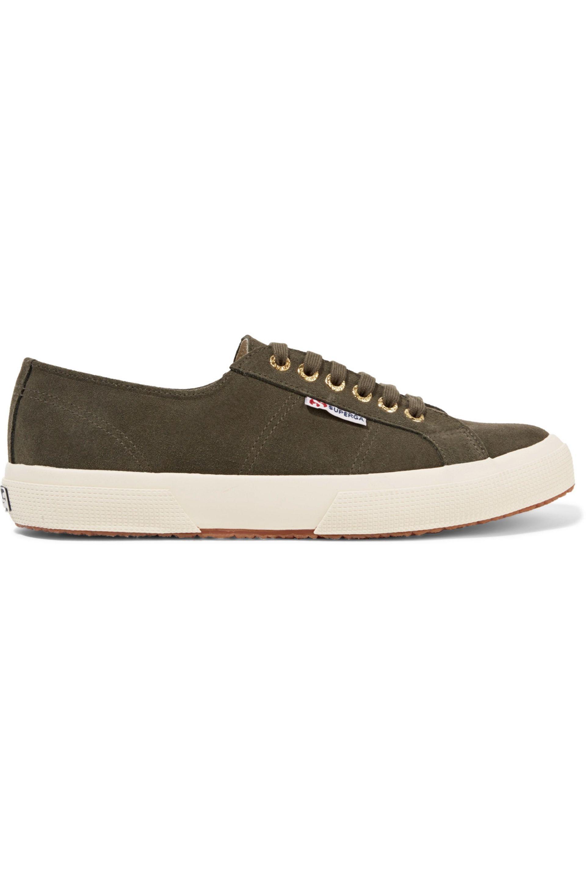 Superga Suede Sneakers Army Green - Lyst