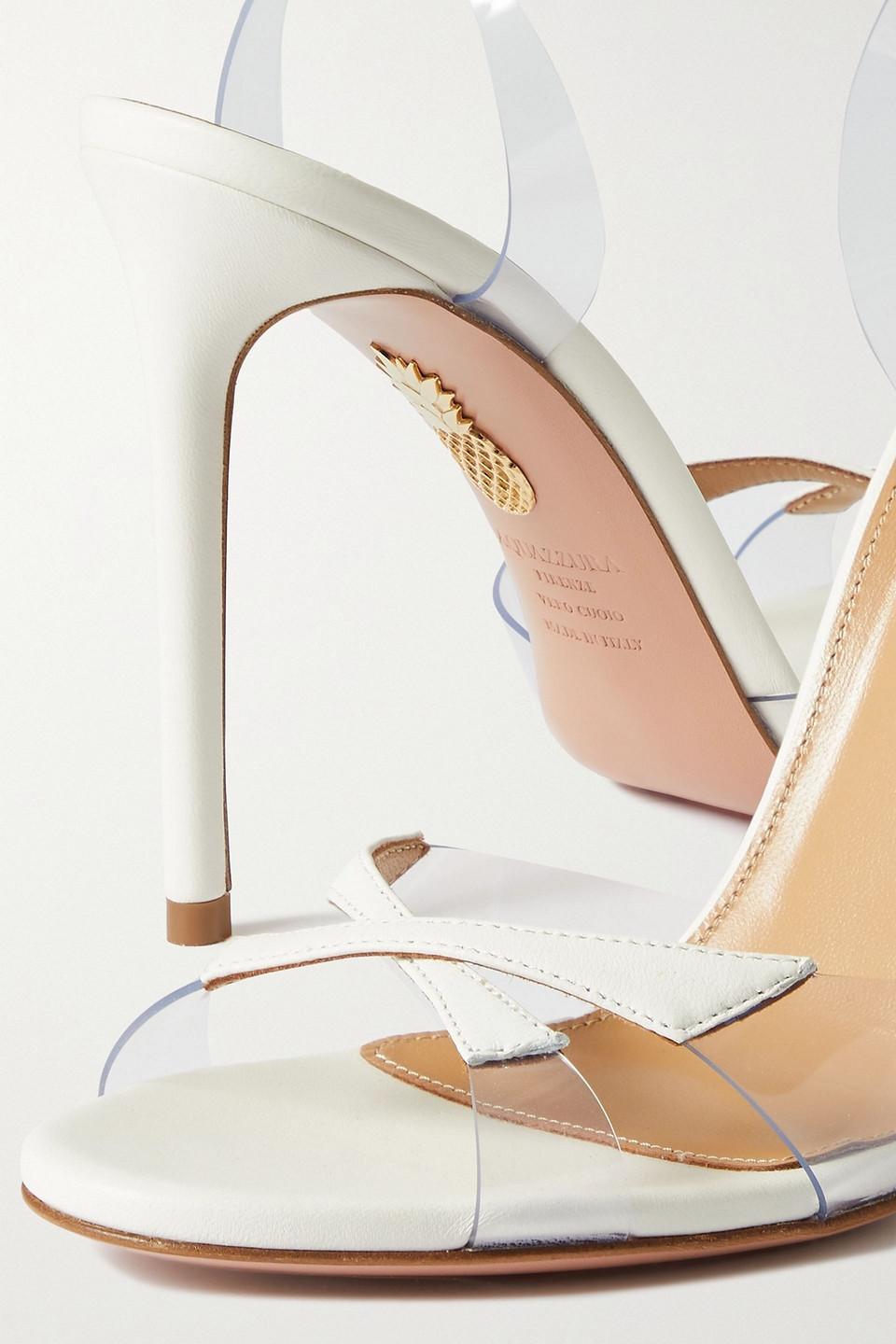 Aquazzura Illusions Plexi 105 Pvc And Leather Sandals in White Lyst