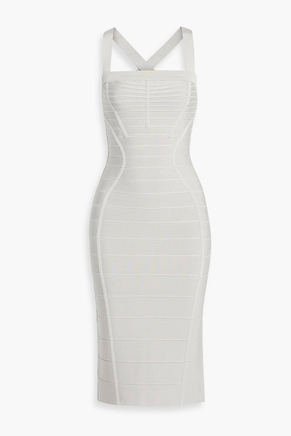 Black and white bandage dress best sale