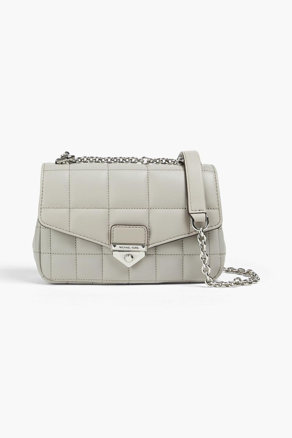 MICHAEL Michael Kors Soho Quilted Leather Shoulder Bag in Grey | Lyst Canada