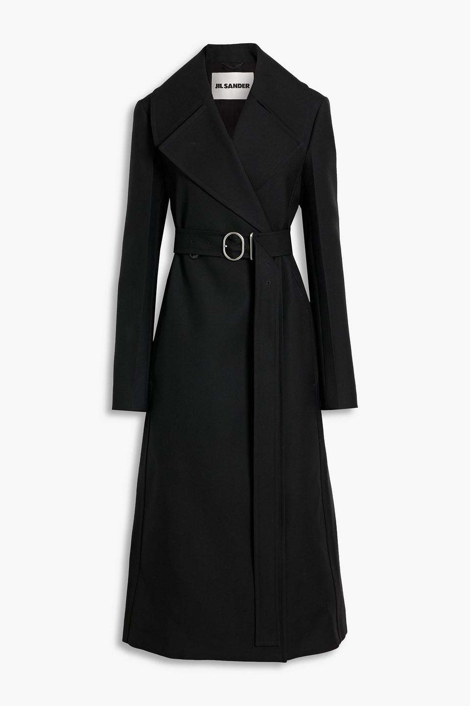jil-sander-Black-Belted-Wool-