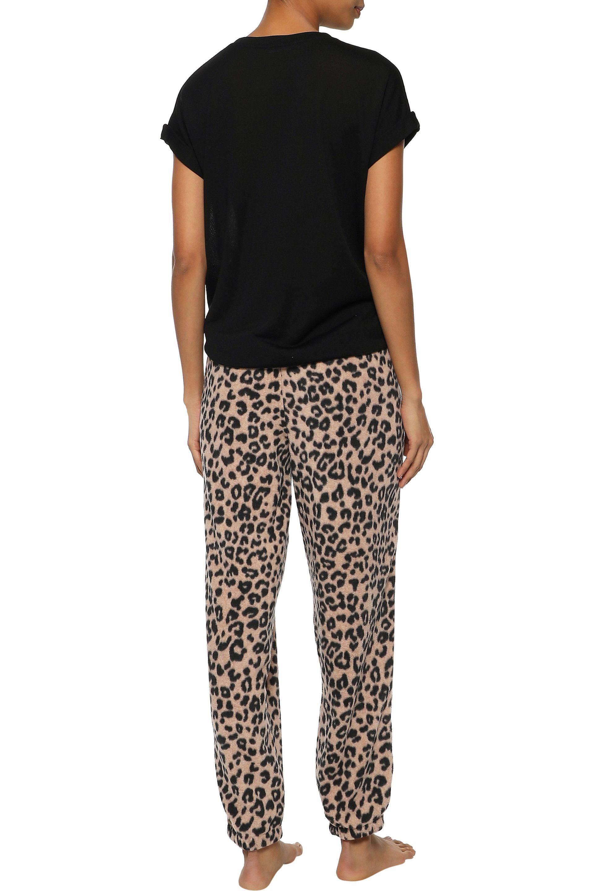 DKNY Woman Leopard-print Fleece Pajama 