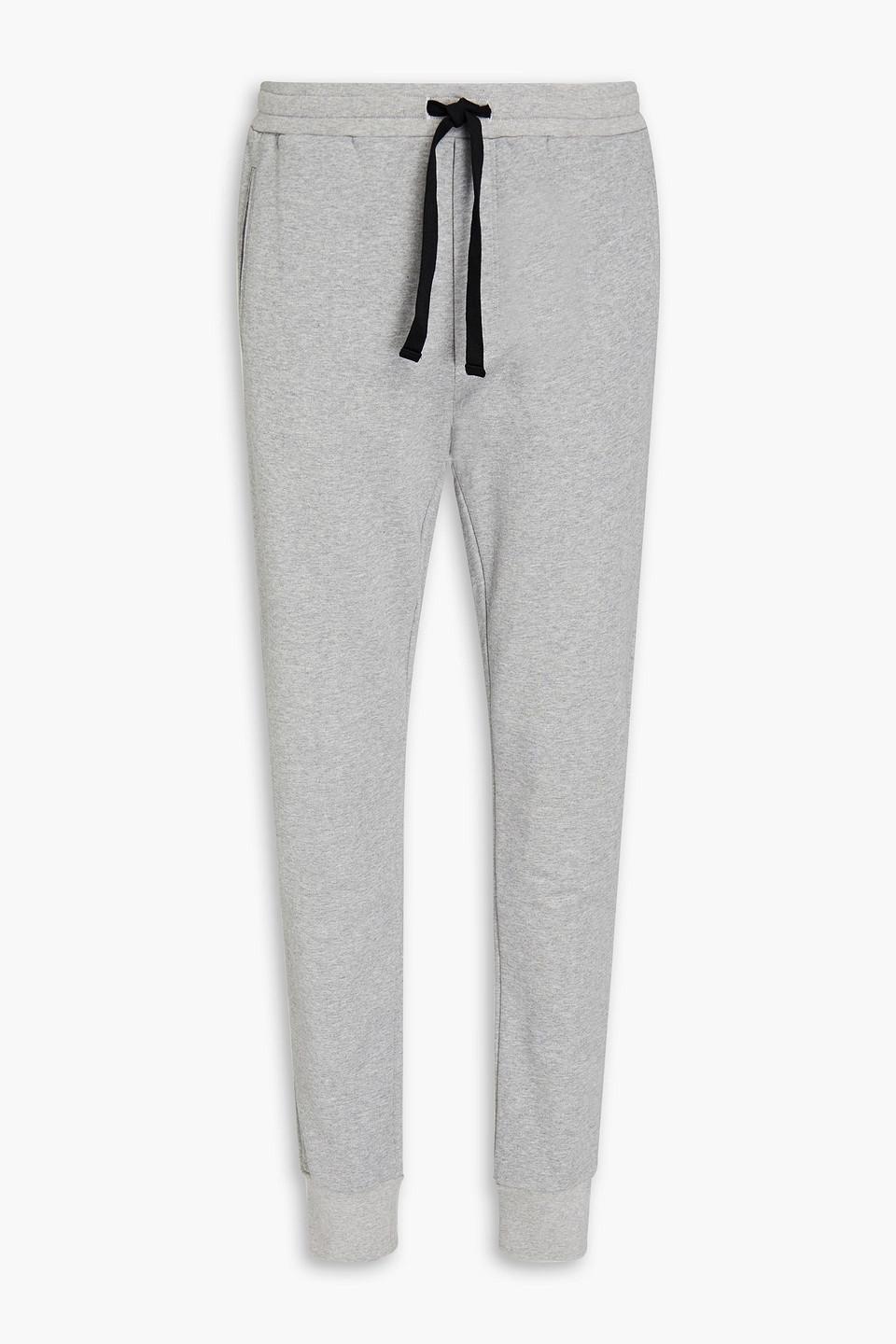 Dolce & Gabbana Mélange French Cotton-terry Sweatpants in Grey for Men |  Lyst Canada