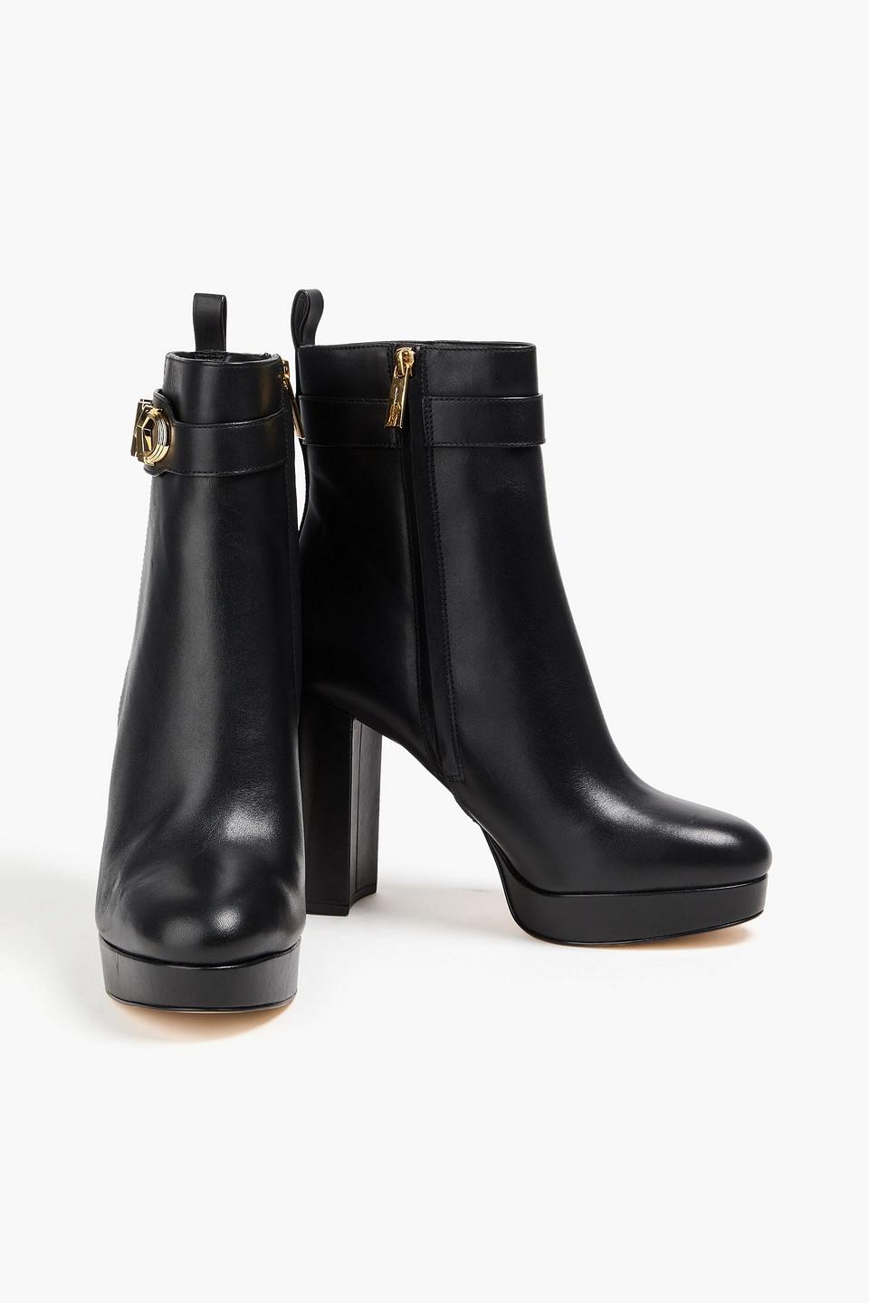 MICHAEL Michael Kors Parker Embellished Leather Platform Ankle