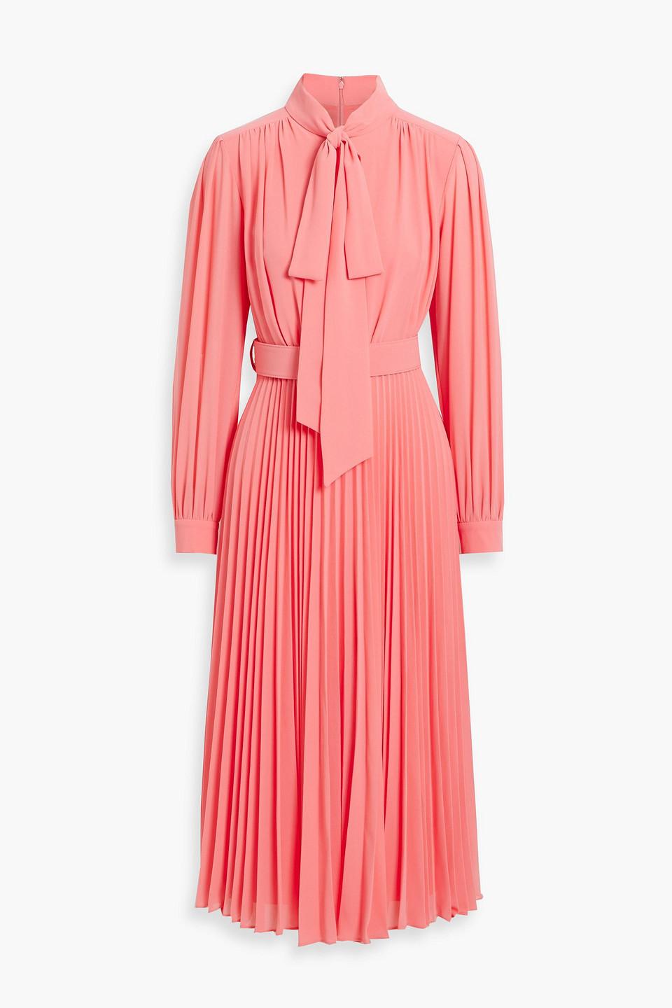 mikael aghal pleated midi dress Mikael Aghal Pleated chiffon midi dress - Women - Dark green Dresses