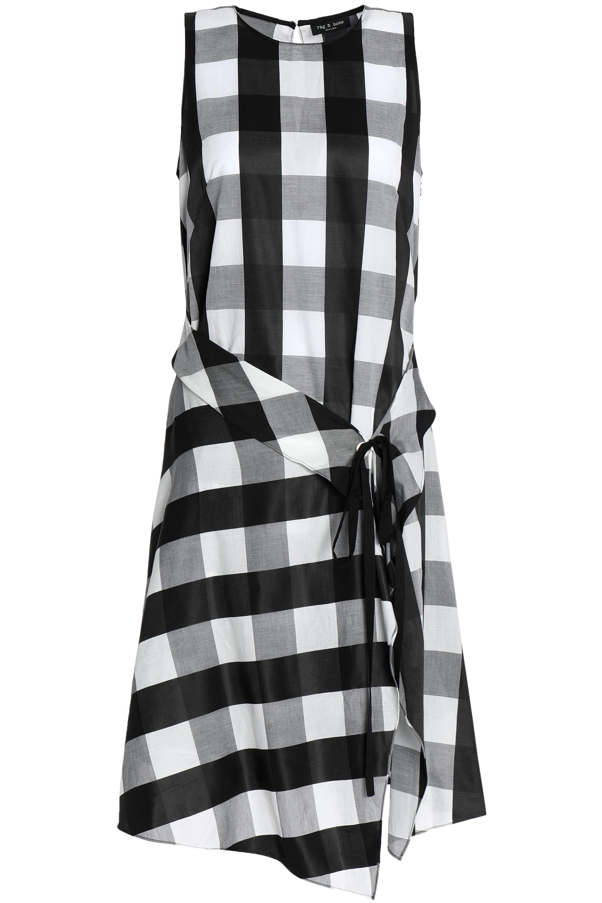 rag and bone black and white dress