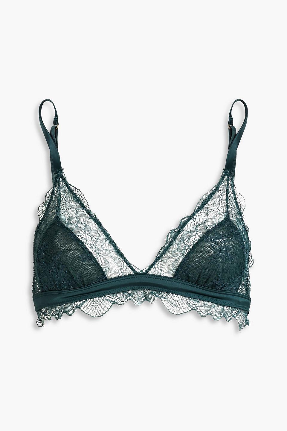 Love Stories Love Scallop-trimmed Corded Lace Triangle Bra in
