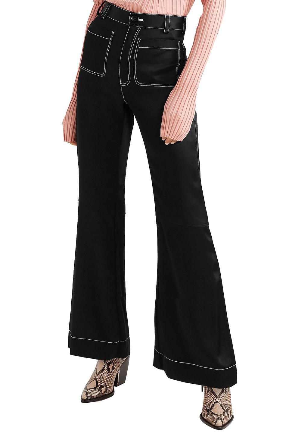 See By Chloé Satin-twill Flared Pants 