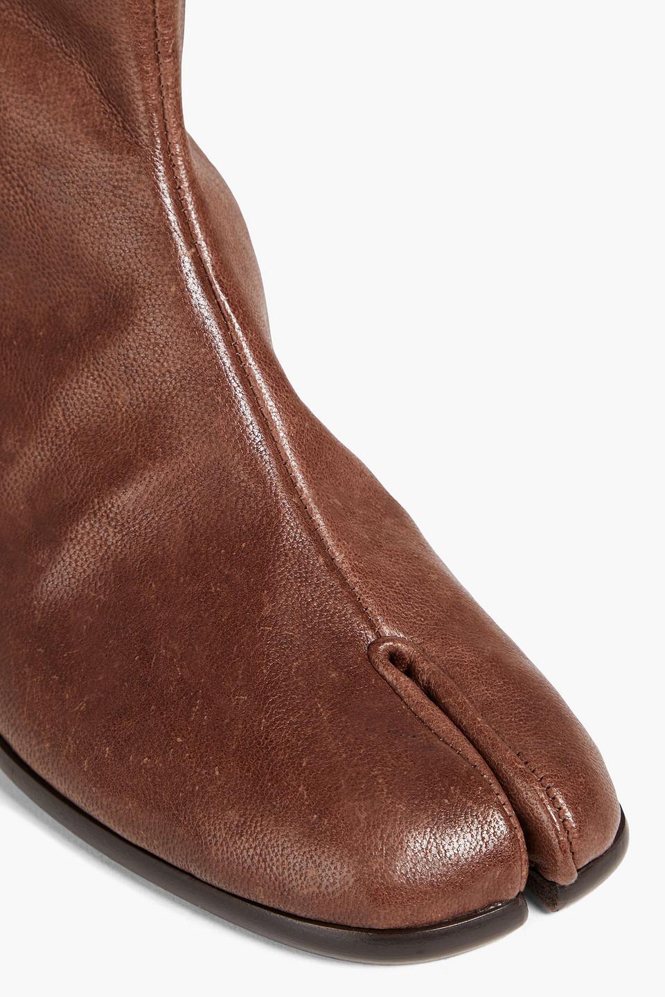 maison margiela camel toe boots