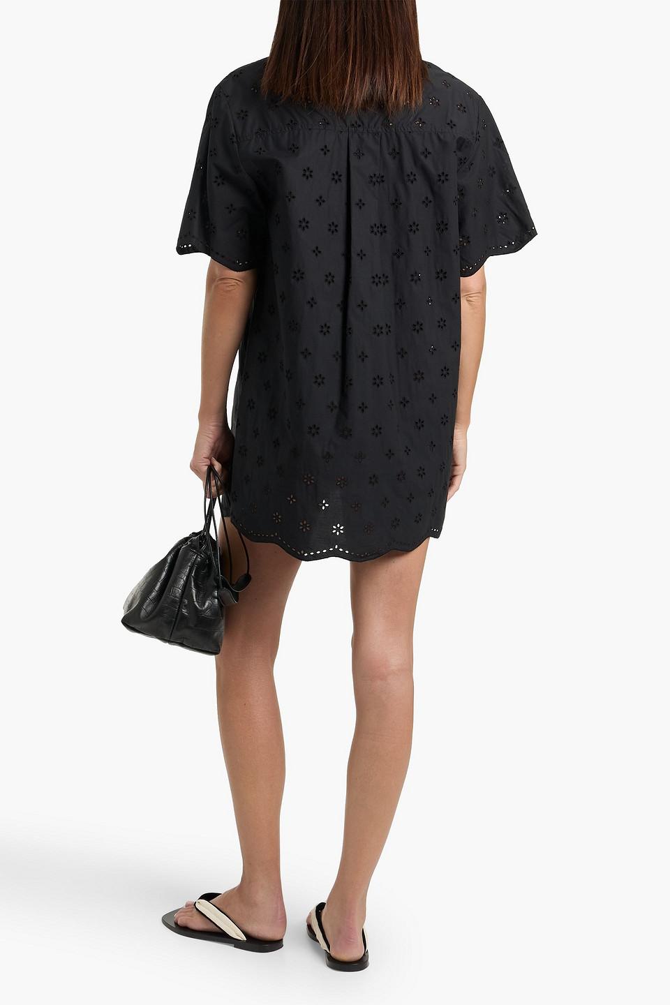matteau mini shirt dress Matteau Broderie Mini Shirt Dress - Floral Broderie (White)
