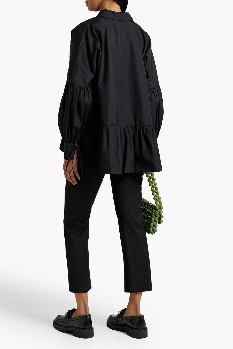 Cecilie Bahnsen Andrea Gathered Cotton-poplin Blouse in Cecilie Bahnsen Andrea Gathered Cotton-poplin Blouse in