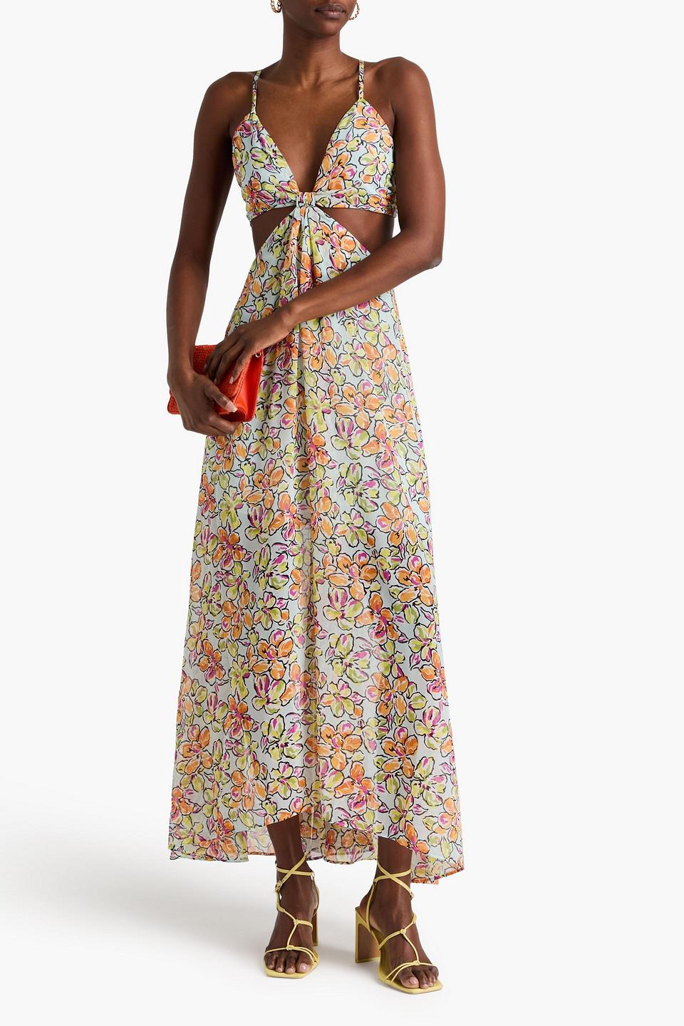 Ripita Maje Long Printed Dress Robe Ripita Maje New Arrivals