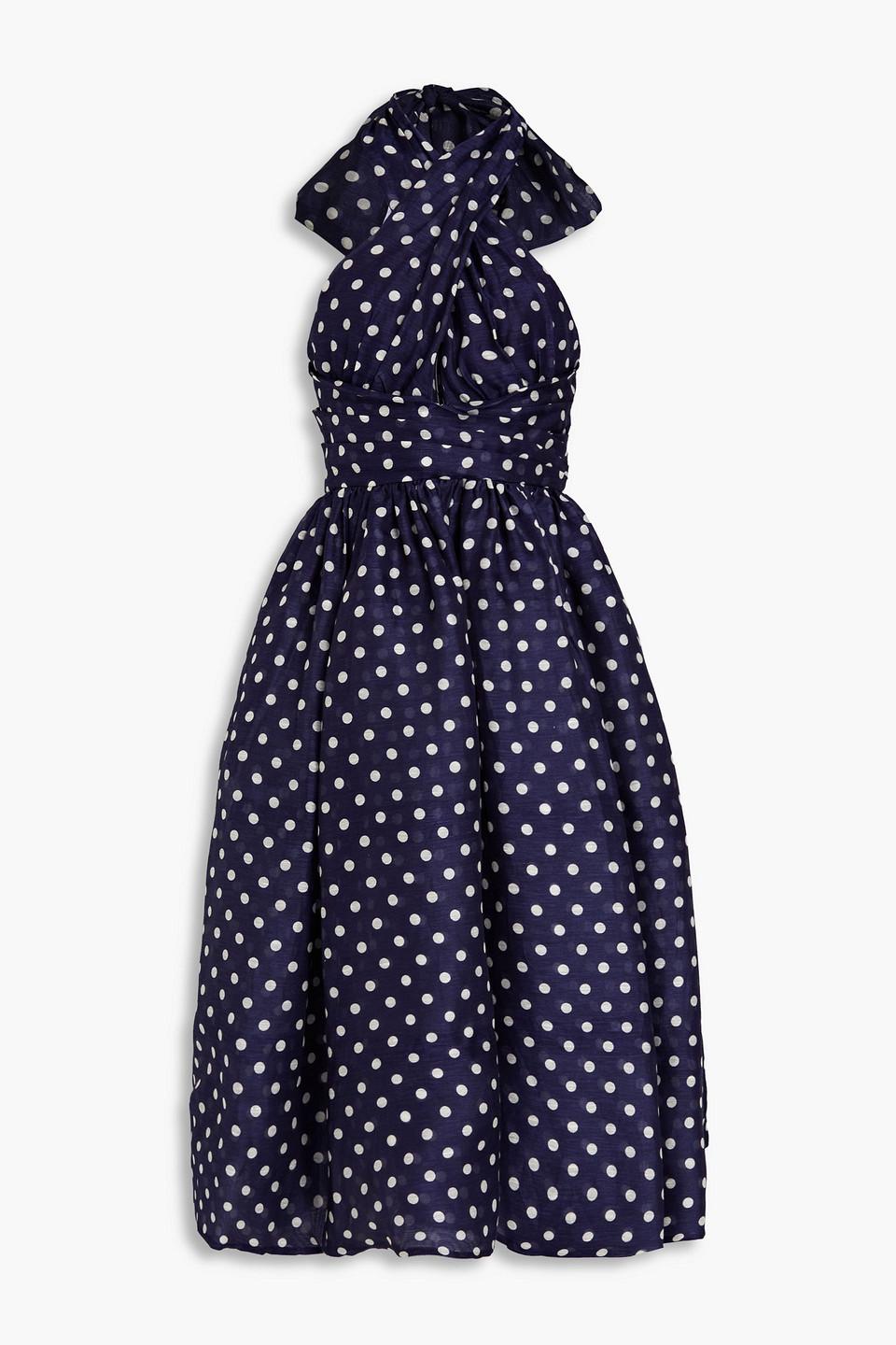 【Zimmermann】Polka-dot linen midi dress Zimmermann Polka-dot linen midi dress Zimmermann
