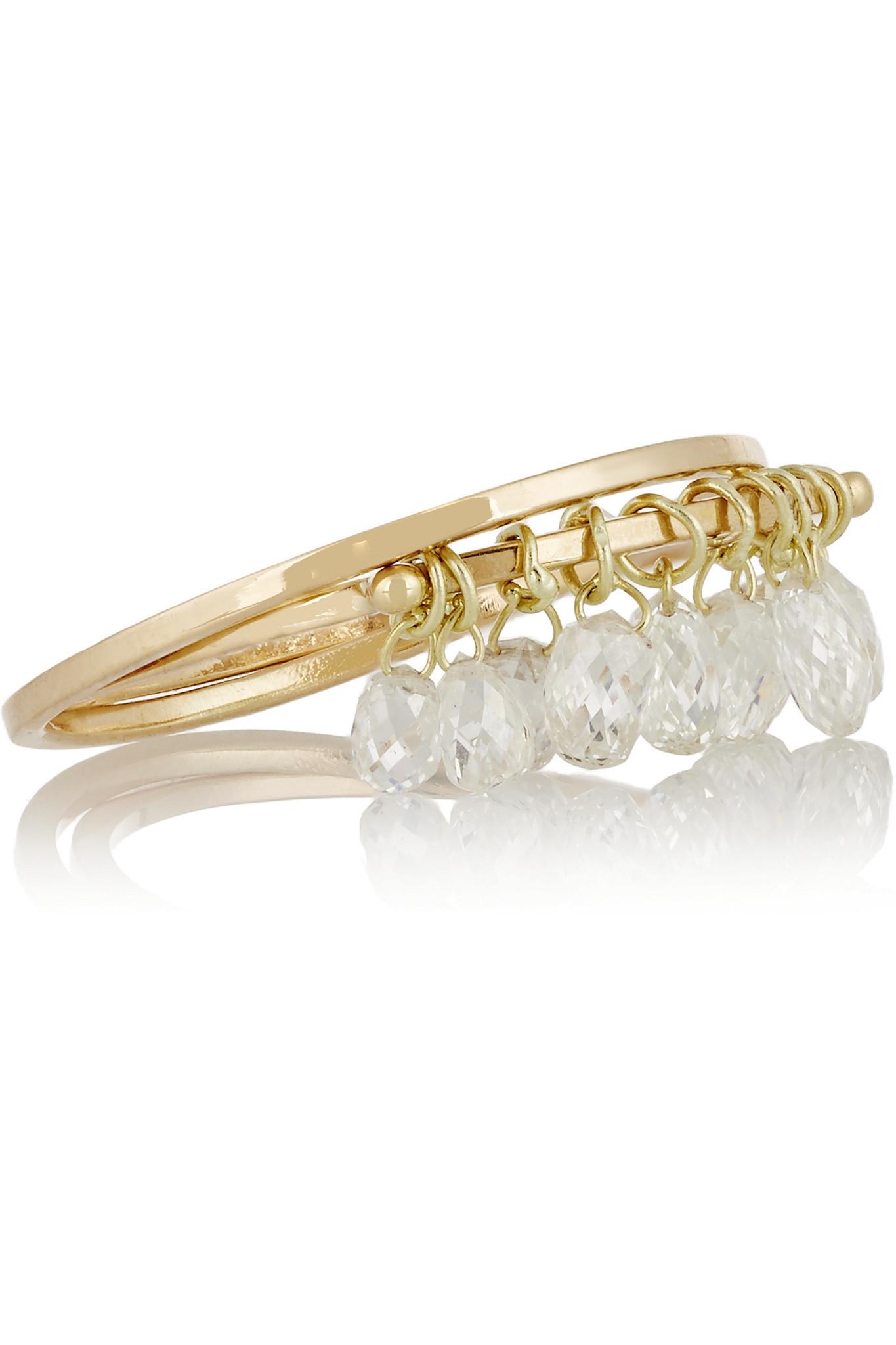 Inez & Vinoodh 18karat Gold Diamond Interlinked Rings in