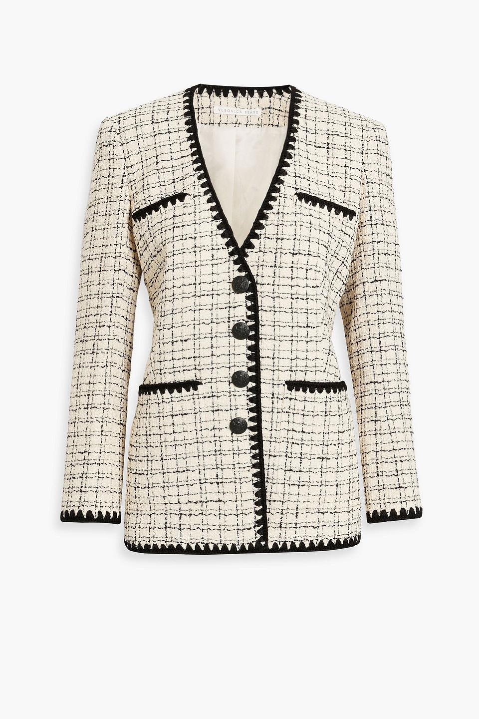 Veronica Beard Albia Dickey Cotton-blend Tweed Jacket in Natural | Lyst