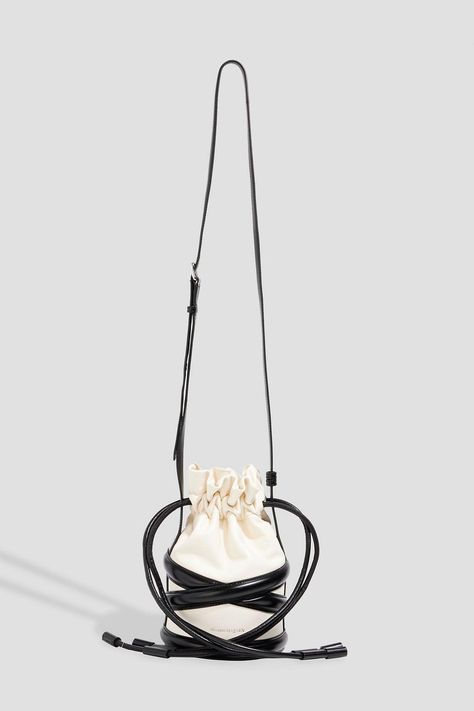 【関税&送料込】Alexander Mcqueen Two-Tone Bucket Bag MCQUEEN Soft Curve two-tone leather bucket bag | THE OUTNET
