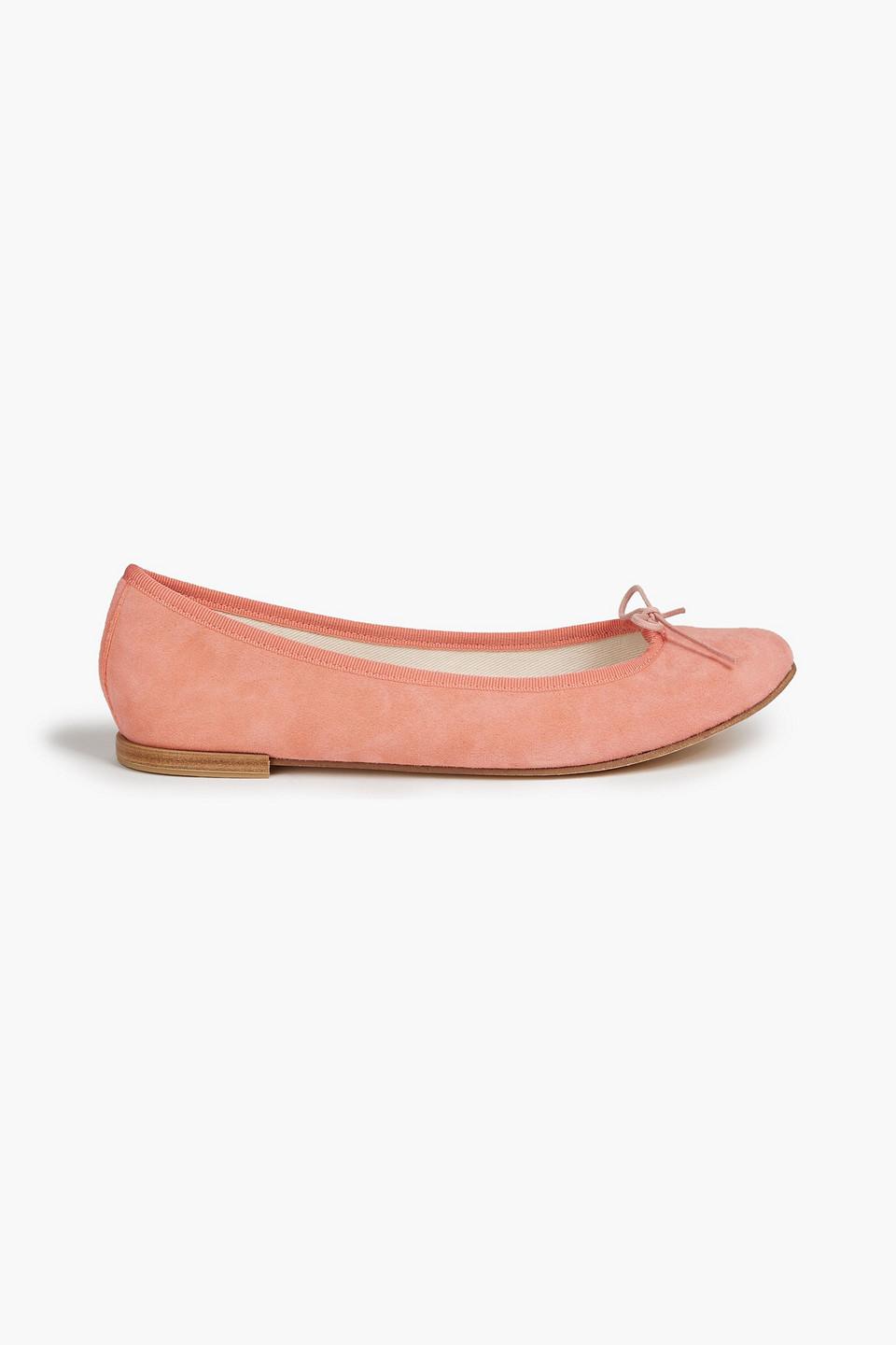 Repetto Suede Ballet Flats in Orange | Lyst