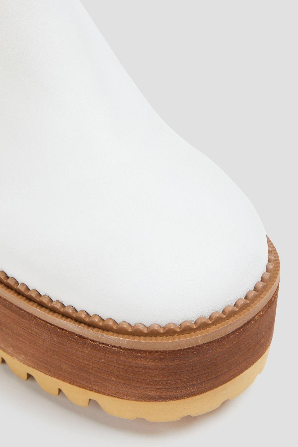 See By Chloe Erika Leather Platform Chelsea Boots in White Lyst UK