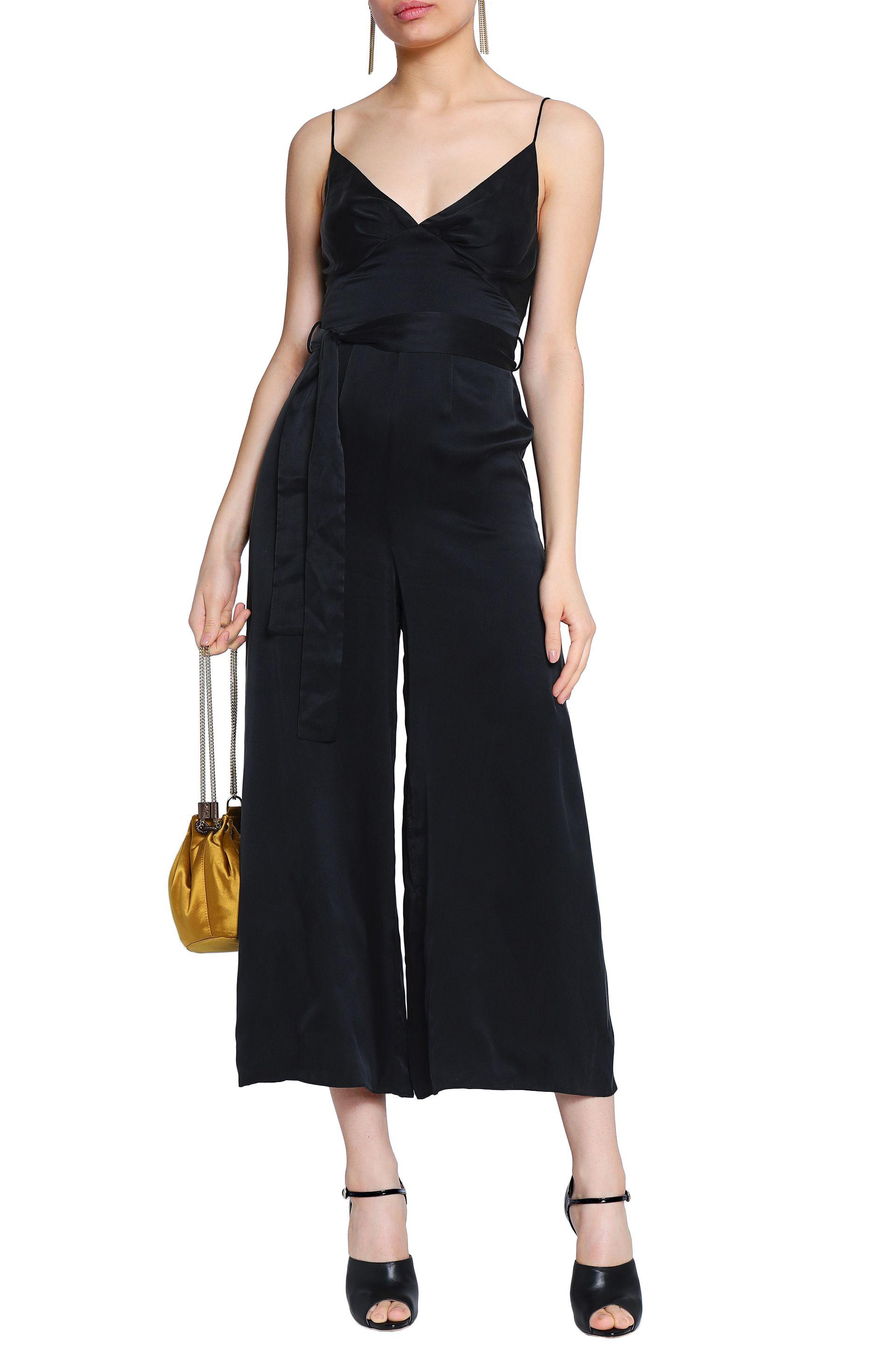 silk wide leg jumpsuit